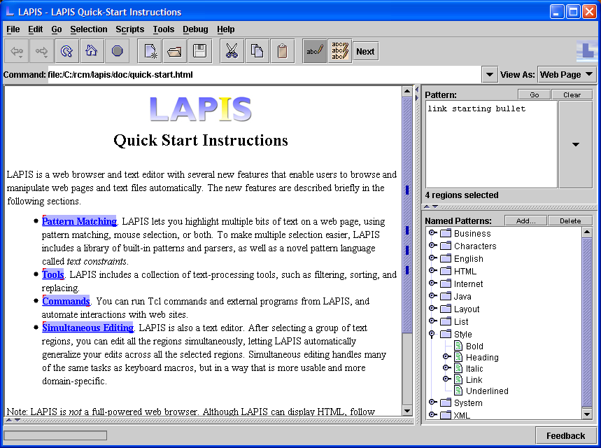 LAPIS browser