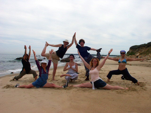 beach yoga