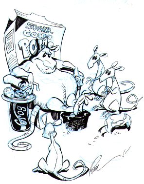 King of the Color Wheel of Junk Food (image courtesy Steve Purcell)